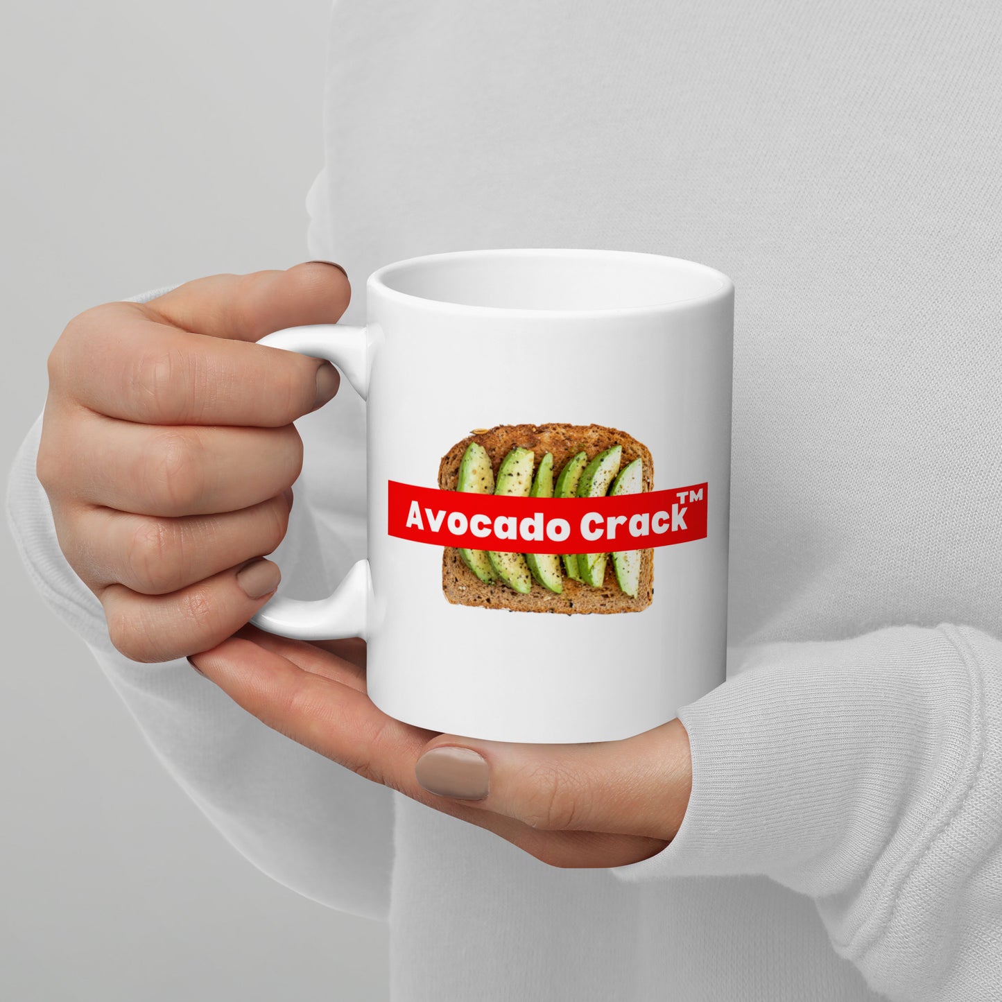 White glossy mug